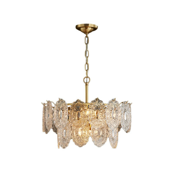 Luxe Kristallen Kroonluchter – Elegant Design met Gouden Afwerking - hanglampen - materiaaldetail