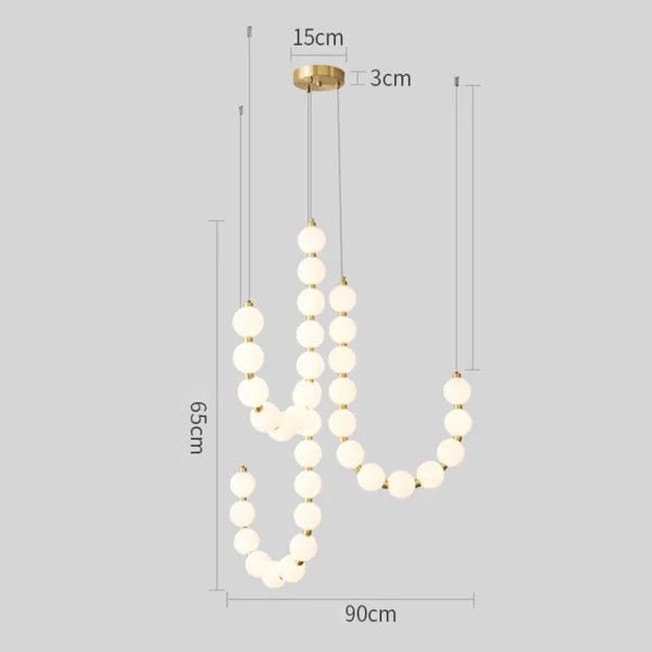 Ketting Kroonluchter - hanglampen - afmetingen