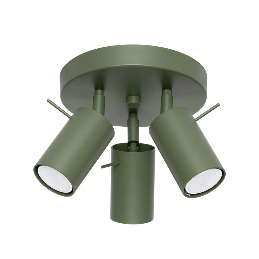 Ceiling lamp RING 3P olive green
