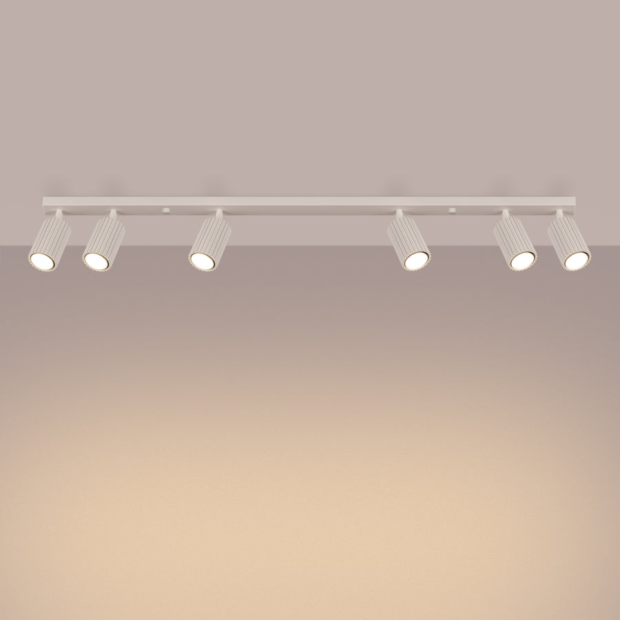 Ceiling lamp KARBON 6L beige