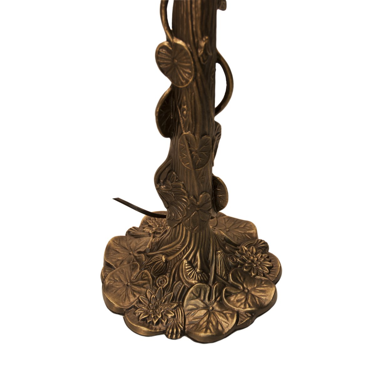 Alexandra Lighting - Grote Tafellamp Tiffany Rubberen Voet Diameter 40 Cm Belle Amber Serie - tafellampen - close-up