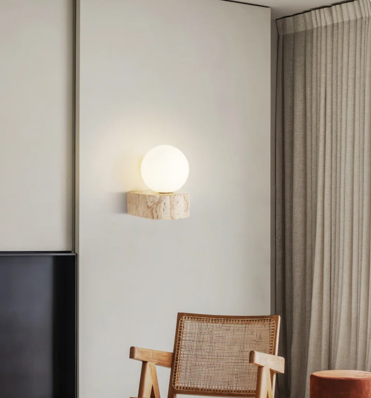 HikariStone Moderne LED Wandlamp van Glas – Japanse Retro Warmte voor Stijlvolle Interieurs - wandlamp - close-up