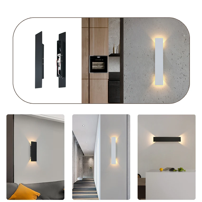 LumaShield Duo – LED Wandlamp Zwart & Wit - wandlamp - detail