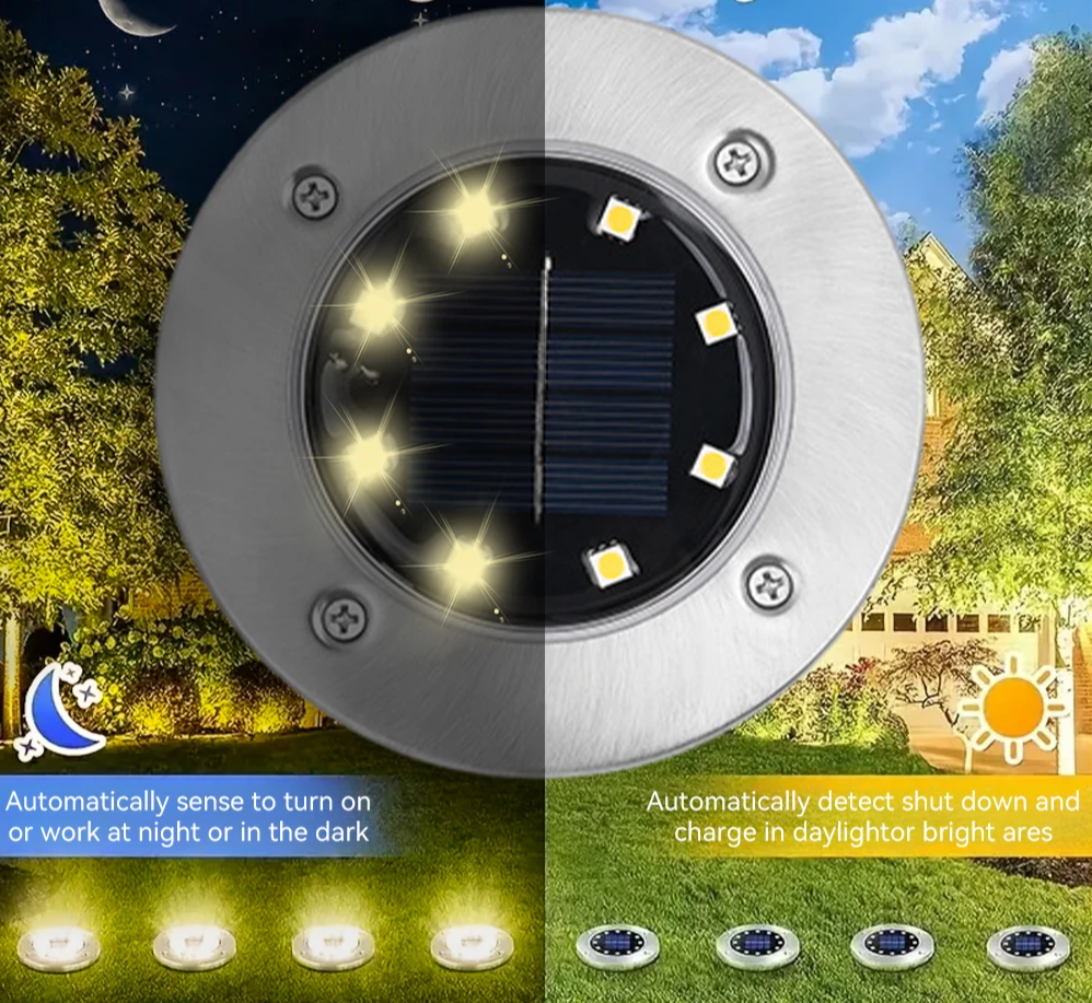 SunStep Solar LED Grondspots – 4-delige Set - buitenverlichting - gemonteerd