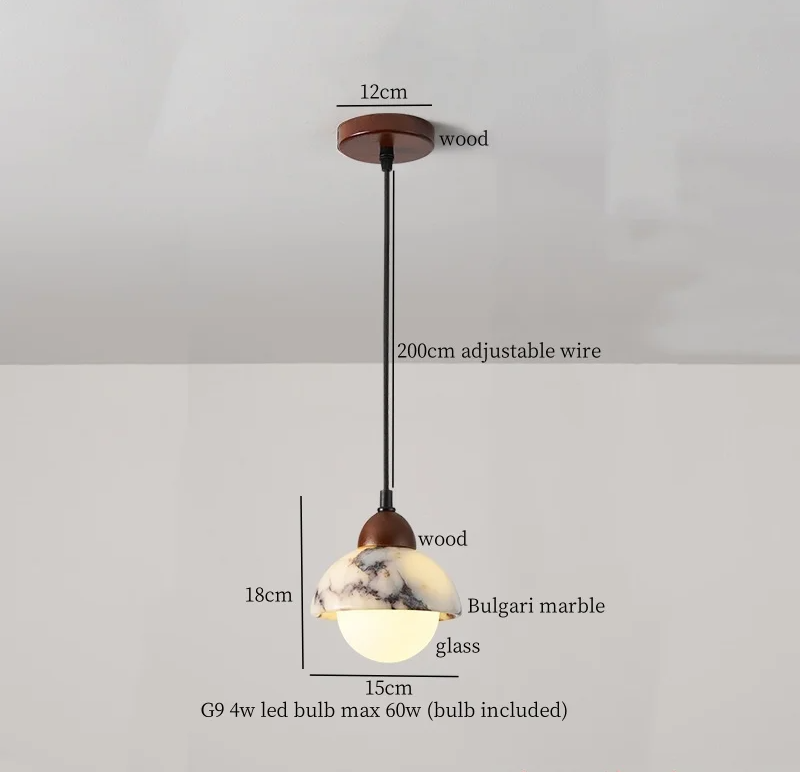 BulgariSphere Glasbol LED Hanglamp - hanglampen - gemonteerd
