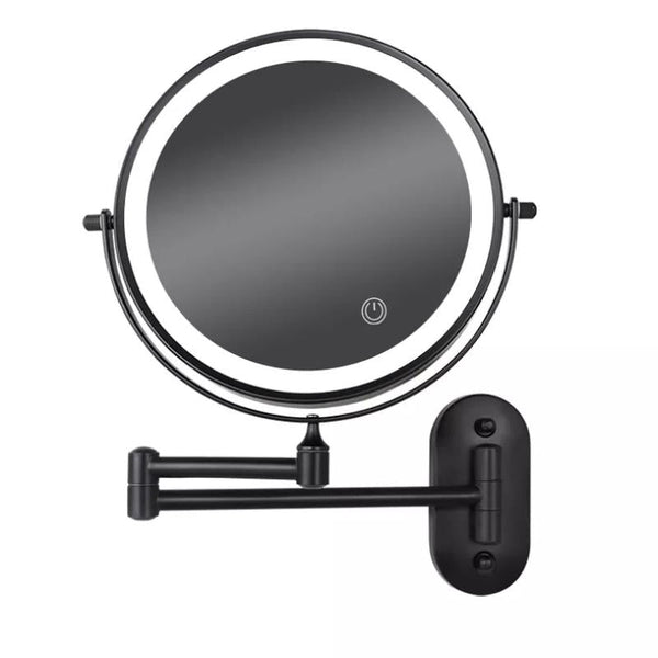 Zwarte Oplaadbare Led Vergrotende Spiegel Voor Make-Up En Badkamer - wandlampen - in de kamer