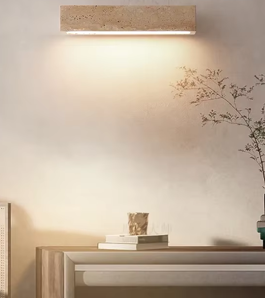ZENLUME Wabi-Sabi Natuursteen Wandlamp - wandlamp - materiaaldetail