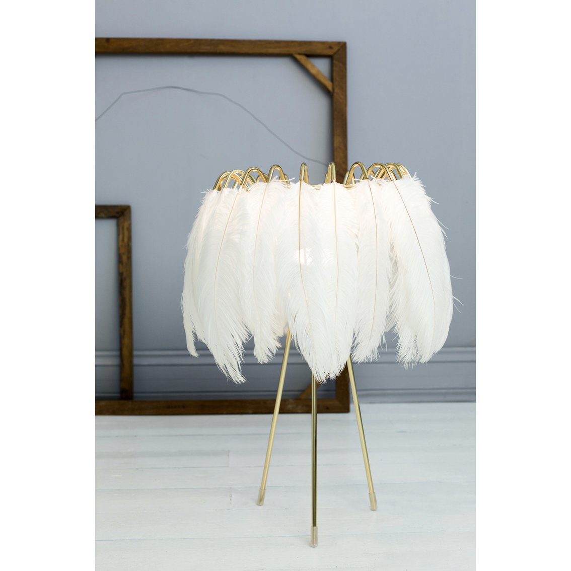 Mineheart - Feather Tafellamp Wit - tafellampen - detail