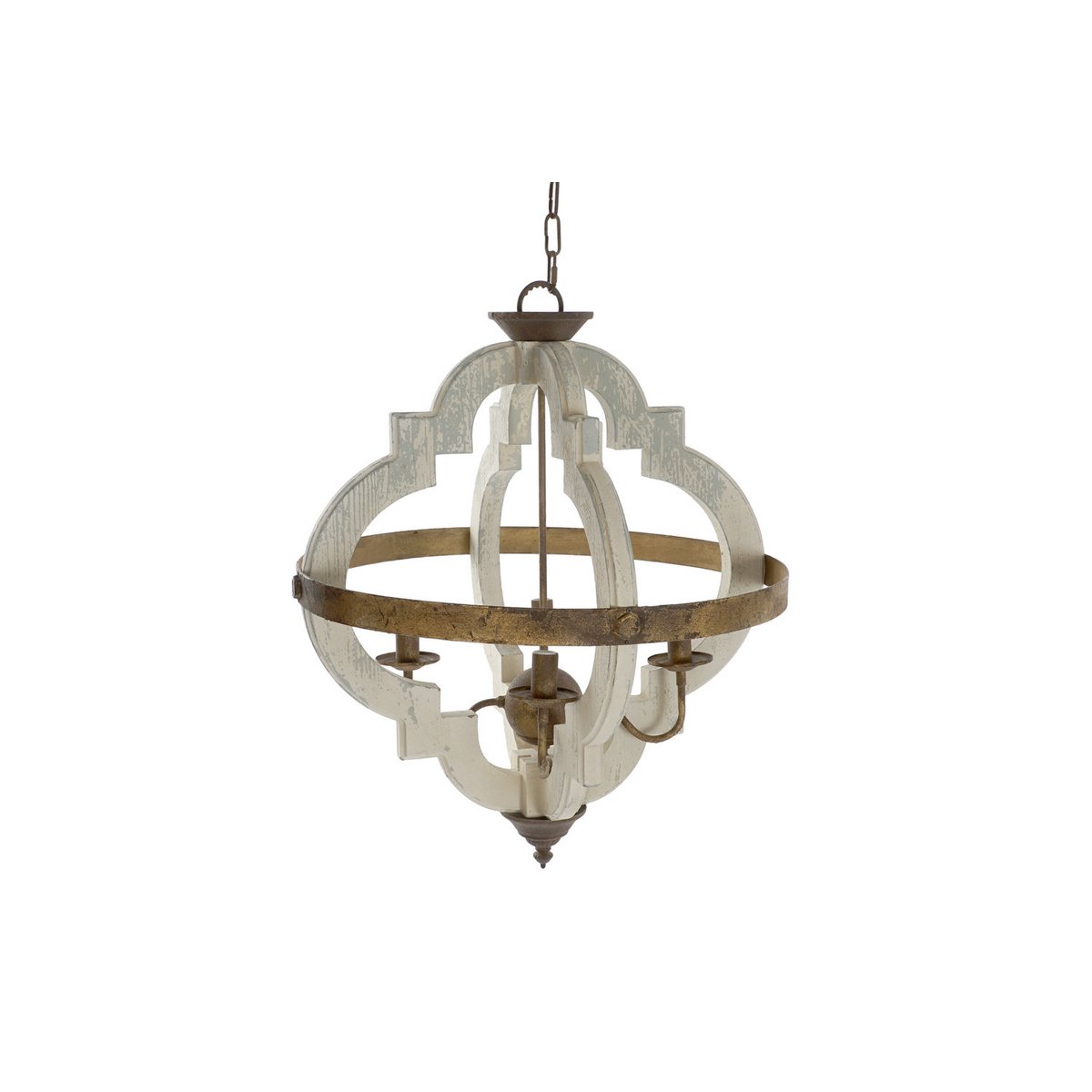 Alexandra Meti - Ijzeren Spar Plafondlamp 63X63X74 61 Wit - plafondlampen - in de kamer