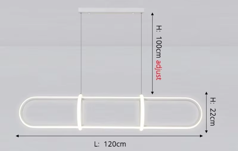 Moderne LED Hanglamp - Stijlvolle Hanglamp voor Woonkamers, Slaapkamers &amp; Hotel - hanglampen - afmetingen