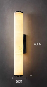 Auralis Lux – Minimalist Wall Lamp in Copper & Marble