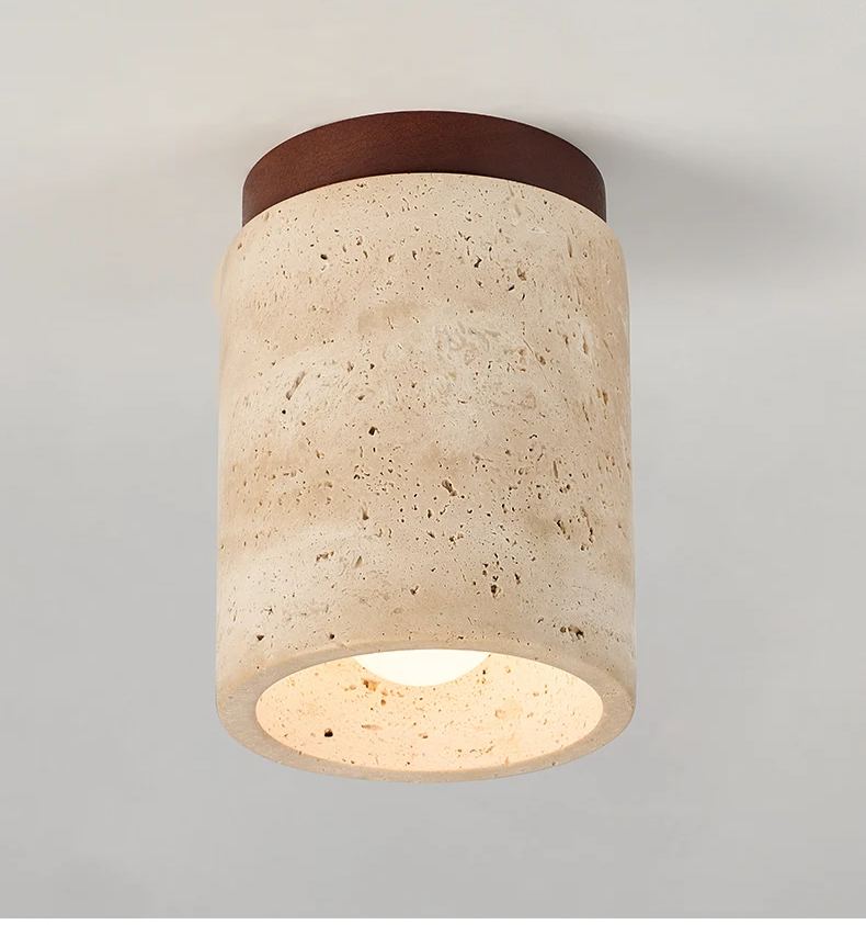 Wabi Sabi Travertin Plafondlamp - plafondlamp