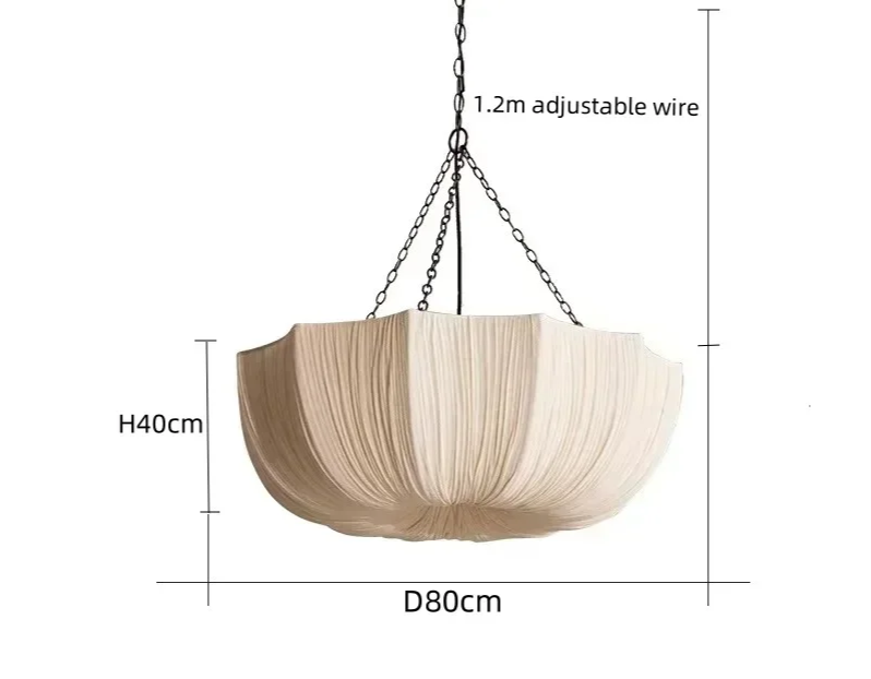 KumoWabi Japanse Wabi-Sabi Stoffen Hanglamp - plafondlamp