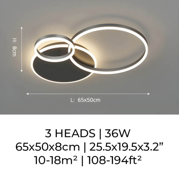 Unieke en Moderne Led-Plafondlamp - plafondlamp - close-up