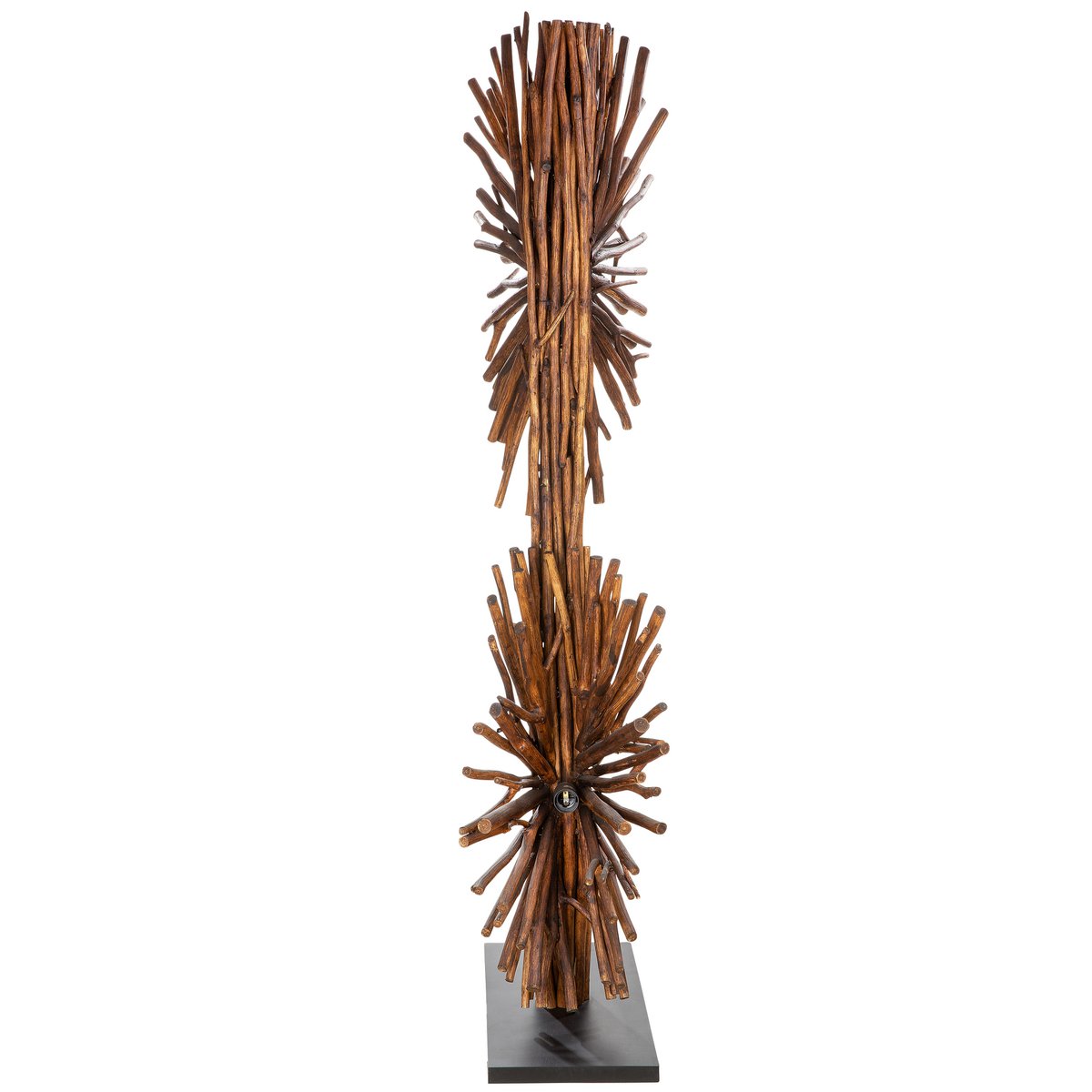 Gilde Handwerk - Houten Lamp "Dual" - vloerlamp - in de kamer