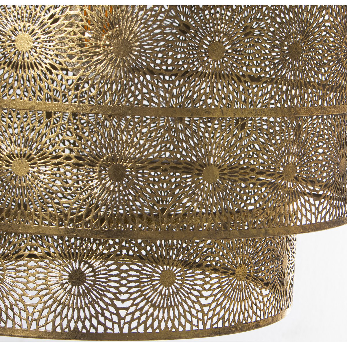 Alexandra Lifelike - Goud Metalen Plafondlamp, 1Xe27, Max.60W °39X39Cm, Kabel:95Cm - plafondlampen
