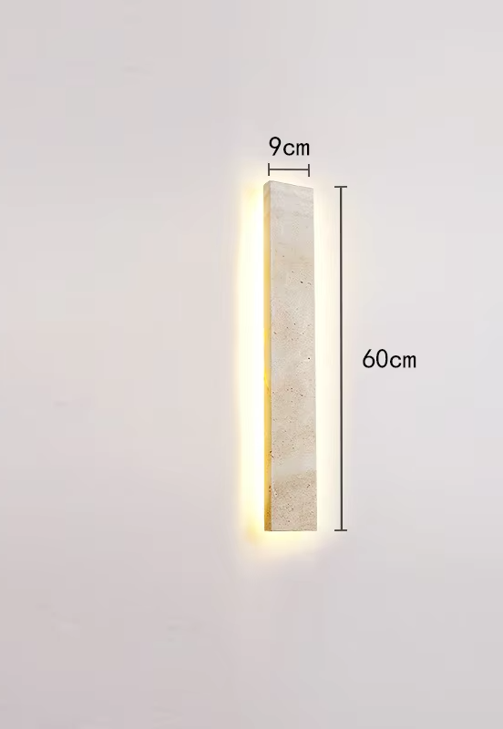 StoneGlow Recta – Moderne Wandlamp van Natuursteen - wandlamp