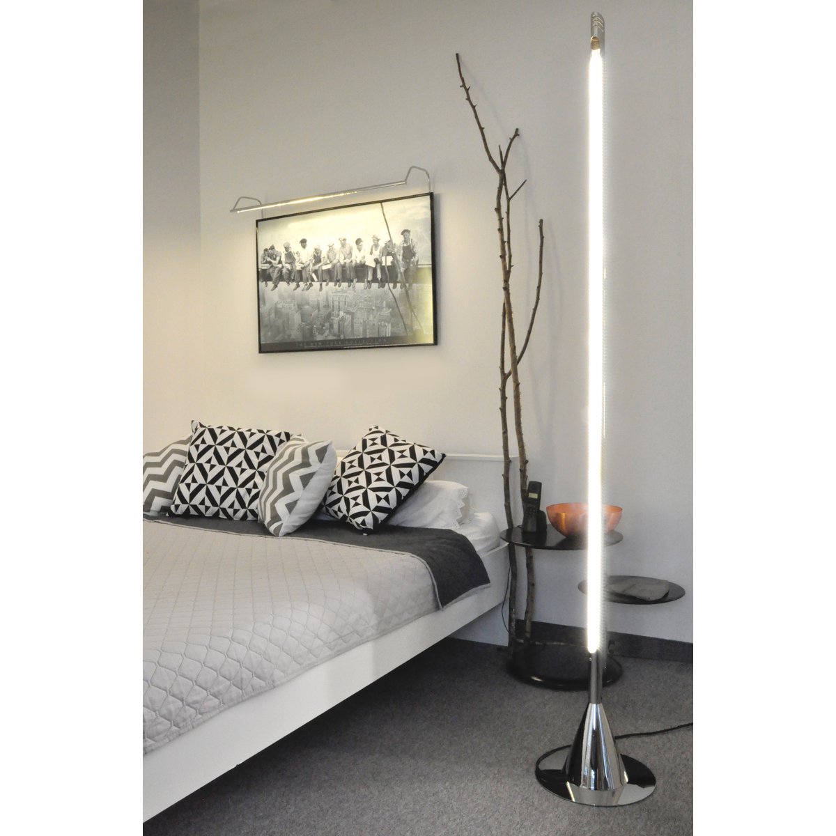 Betec Leuchten Manufactur - Obelisk Vloerlamp Led Chroom - vloerlamp - in de kamer