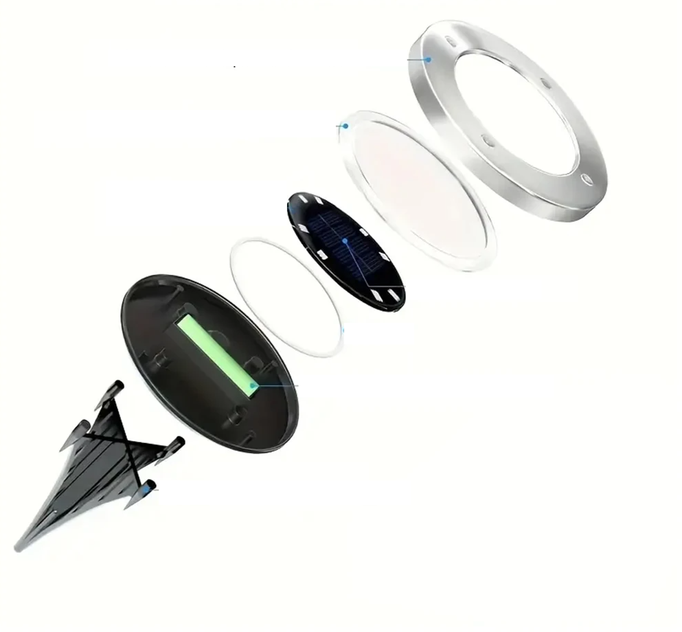 SunStep Solar LED Grondspots – 4-delige Set - buitenverlichting - zijaanzicht