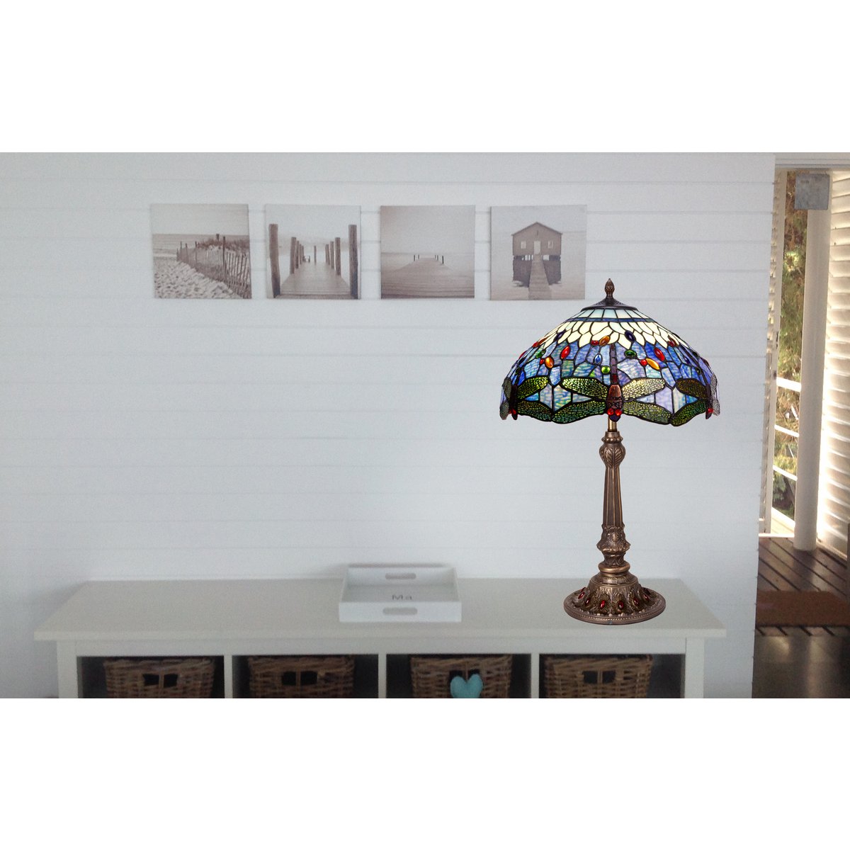 Alexandra Lighting - Grote Tafellamp Tiffany Diameter 40Cm Belle Epoque Serie - tafellampen - detail