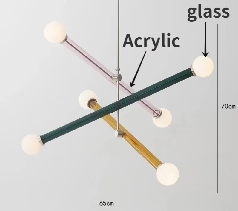 ArtGlow Moderne Kleurrijke Kroonluchter - hanglampen - gemonteerd