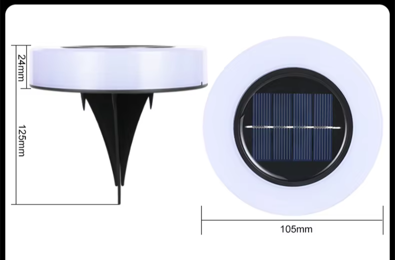 Moderne Zonne-Energie LED Tuinlamp - buitenverlichting - gemonteerd