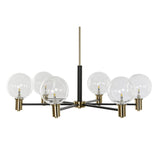 Alexandra Meti - METAL GLASS CEILING LAMP 83X83X128 BLACK BALLS