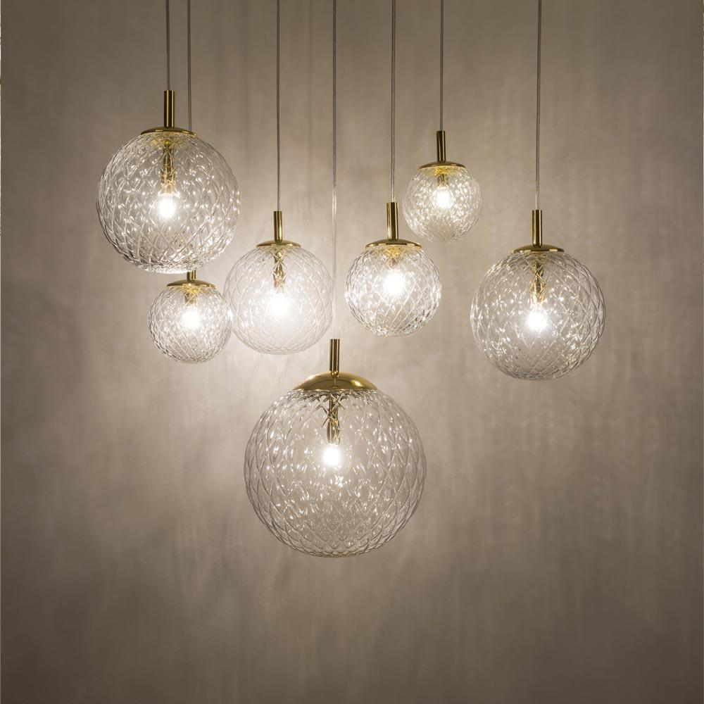 Huber Meubels - Cadix Goud VII Hanglamp - hanglampen - zijaanzicht