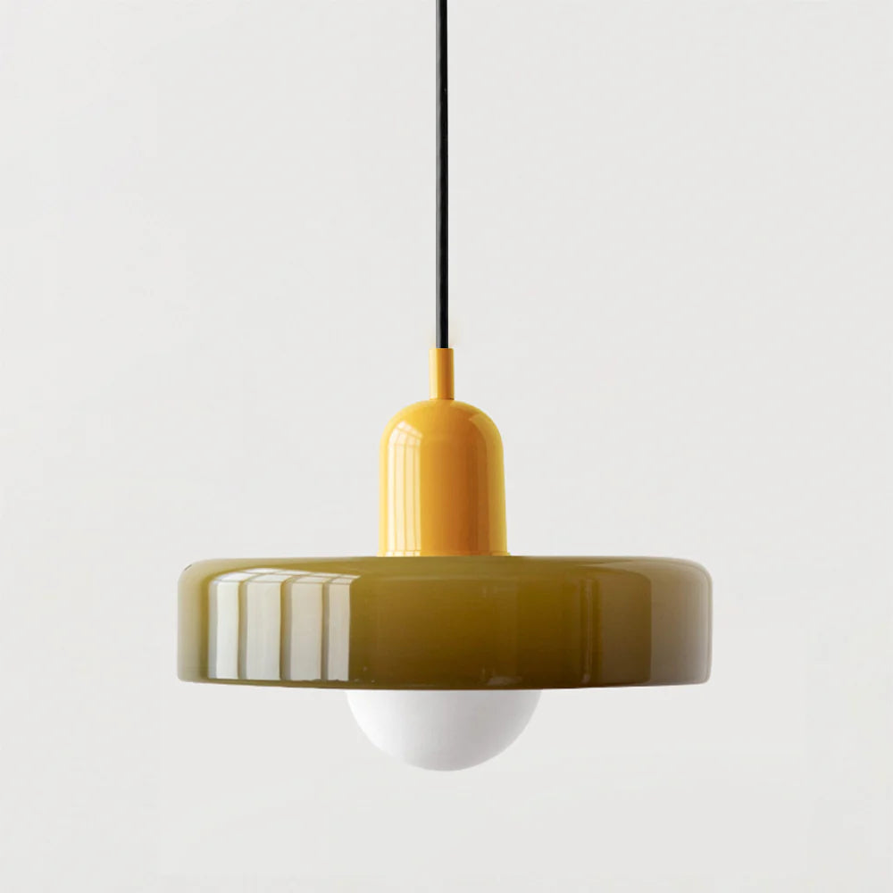 Bauhaus Hanglamp Van Gekleurd Glas - hanglampen - gemonteerd