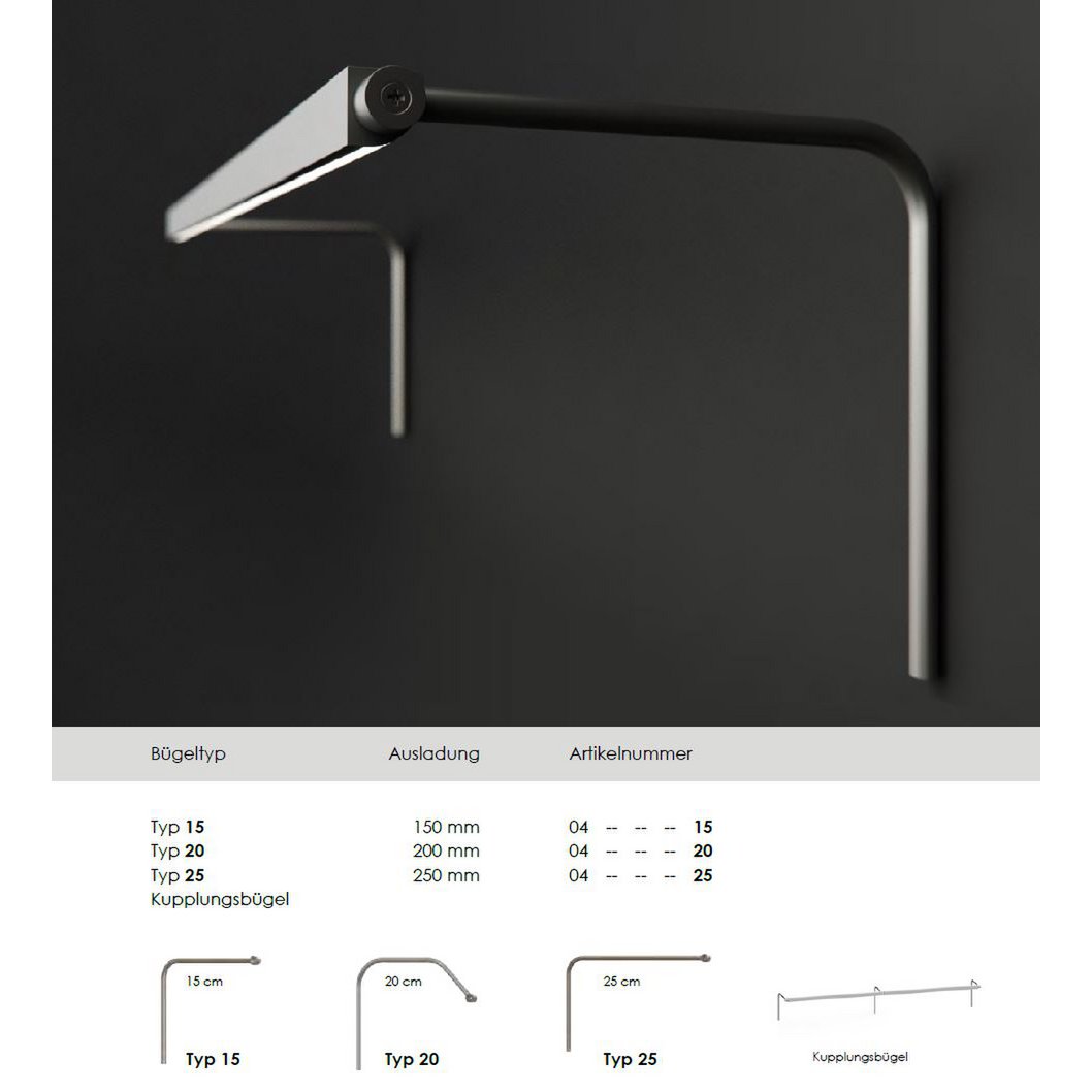 Betec Leuchten Manufactur - Angulus Schilderijlamp - tafellampen - zijaanzicht