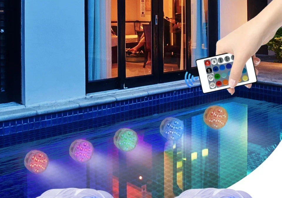 LUMISNAP 10-LED RGB Onderwaterlampen met Magnetische Bevestiging - buitenverlichting - close-up