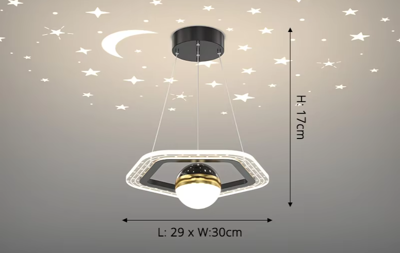 LunaNova LED Plafondlamp met Sterrenprojectie - hanglampen - sfeerbeeld