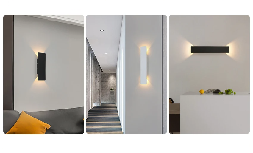 LumaShield Duo – LED Wandlamp Zwart & Wit - wandlamp - afmetingen