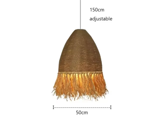 Handgeweven Rotan Hanglamp - hanglampen - sfeerbeeld