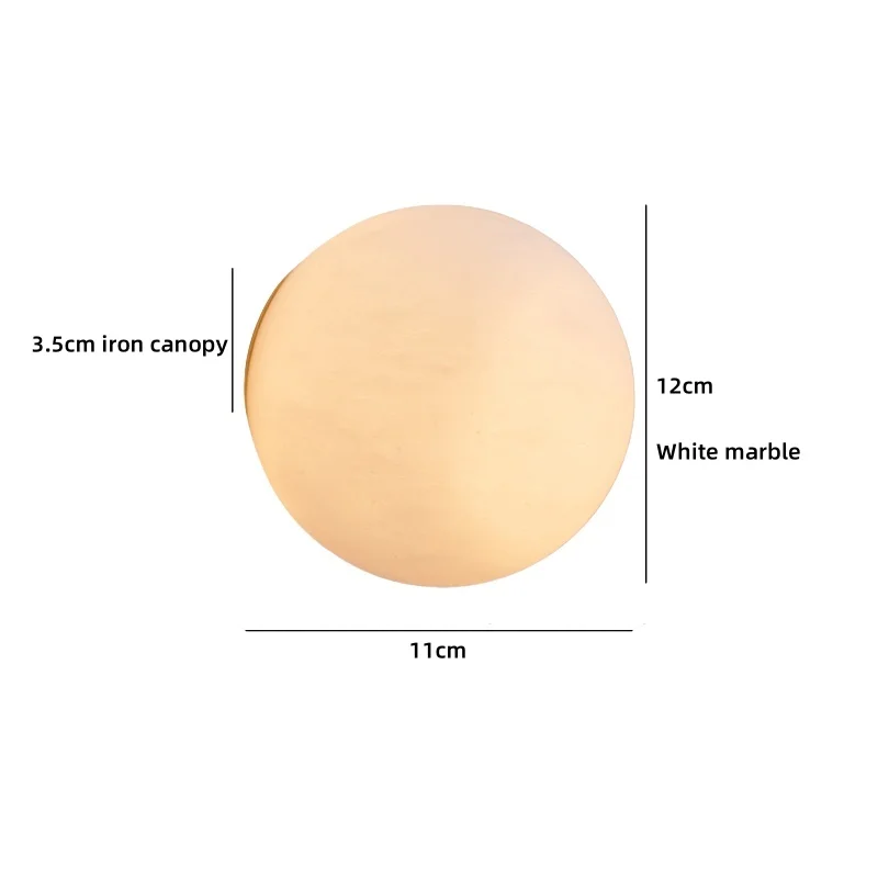 LumoSphere White Glass Globe LED Wall Lamp