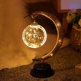 Enchanted Glass Moon Lamp with Warm Light for the Table