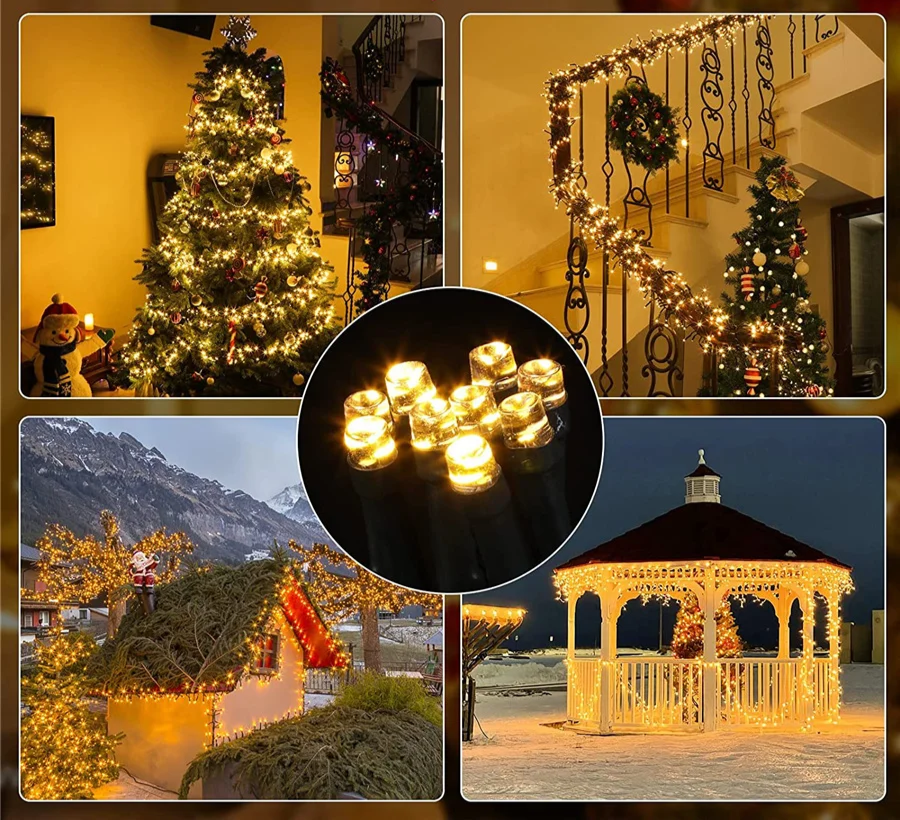 FIREFESTA – 1000/1500 LED Kerst Firecracker Slinger Verlichting - buitenverlichting - sfeerbeeld