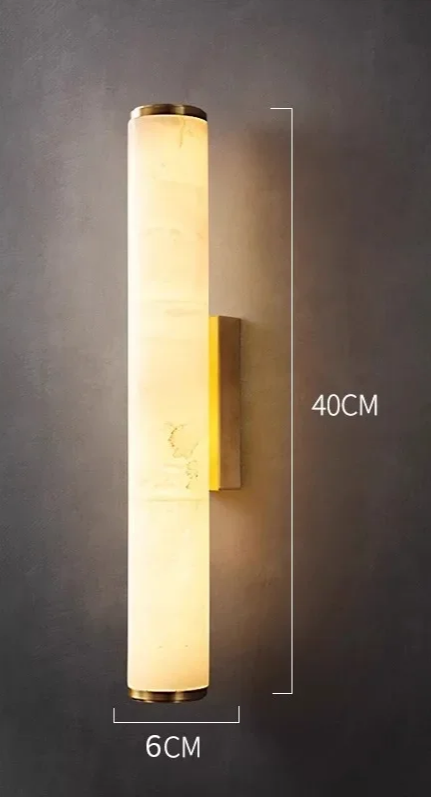 Auralis Lux – Minimalist Wall Lamp in Copper & Marble