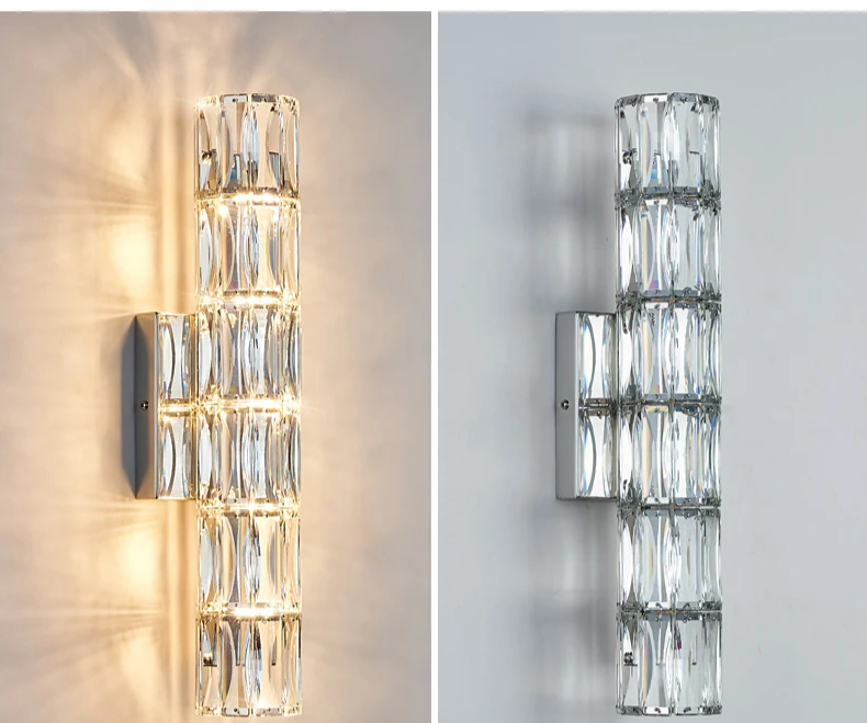Moderne Luxe Kristallen Wandlamp - wandlamp - zijaanzicht