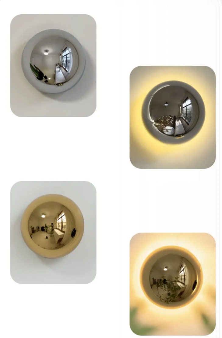 ChromeMush Bauhaus Designer Wandlamp - wandlamp - verlicht