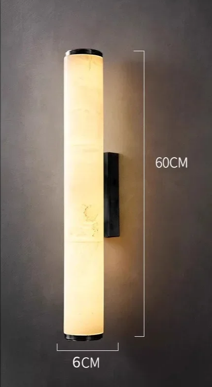 Auralis Lux – Minimalistische Wandlamp van Koper & Marmer - wandlamp - sfeerbeeld