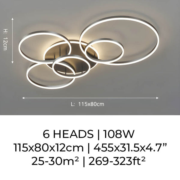 Unieke en Moderne Led-Plafondlamp - plafondlamp - sfeerbeeld