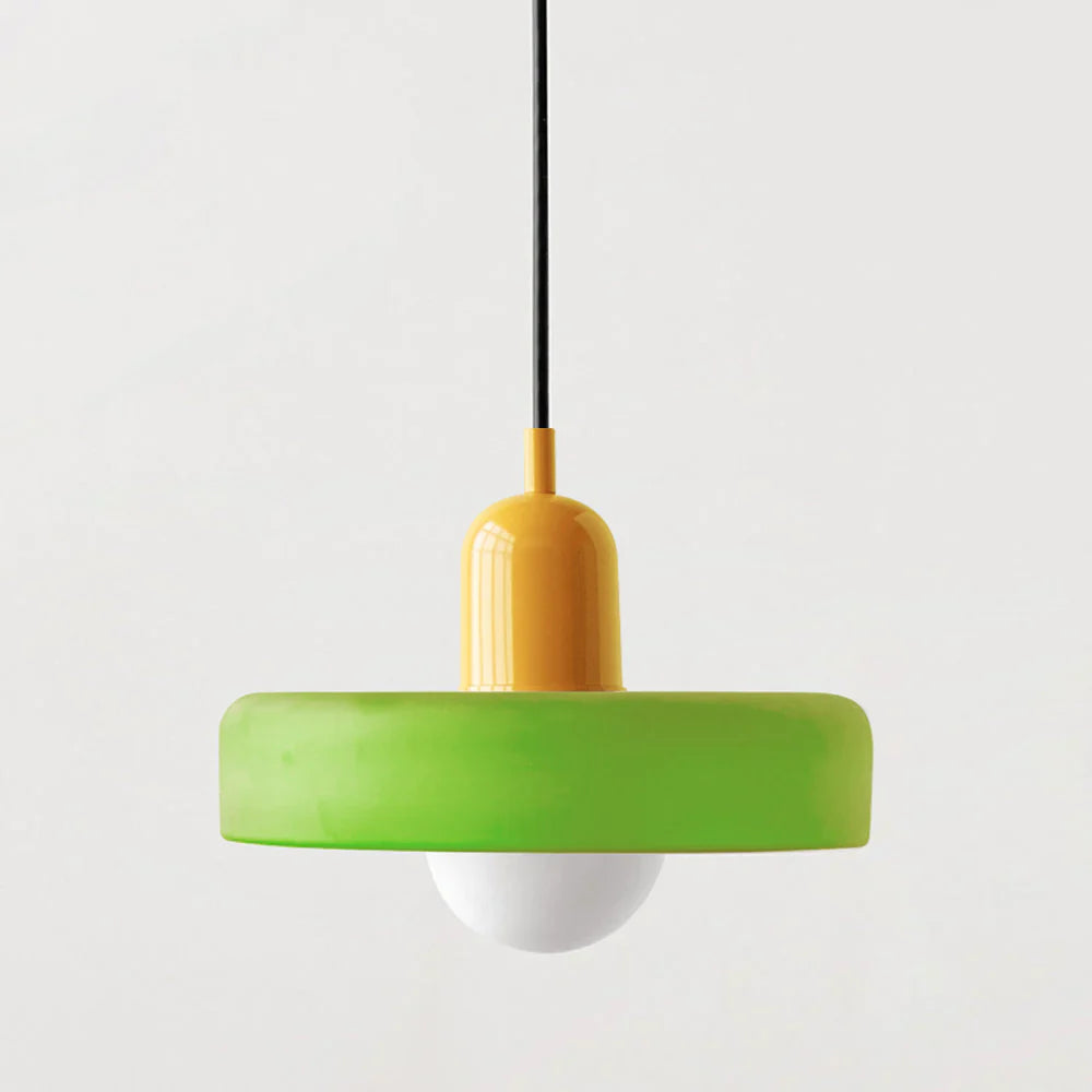 Bauhaus Hanglamp Van Gekleurd Glas - hanglampen - gemonteerd