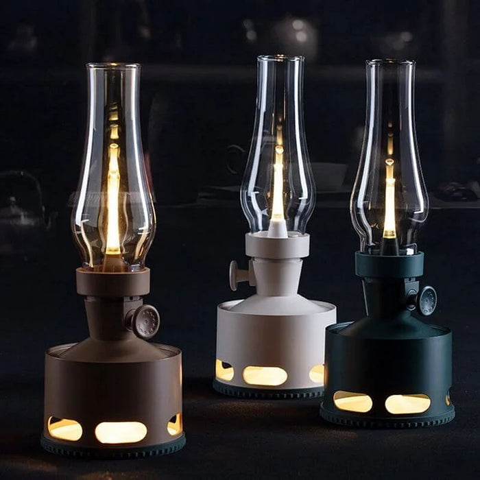 Vintage LED Lantaarn - tafellampen - zijaanzicht