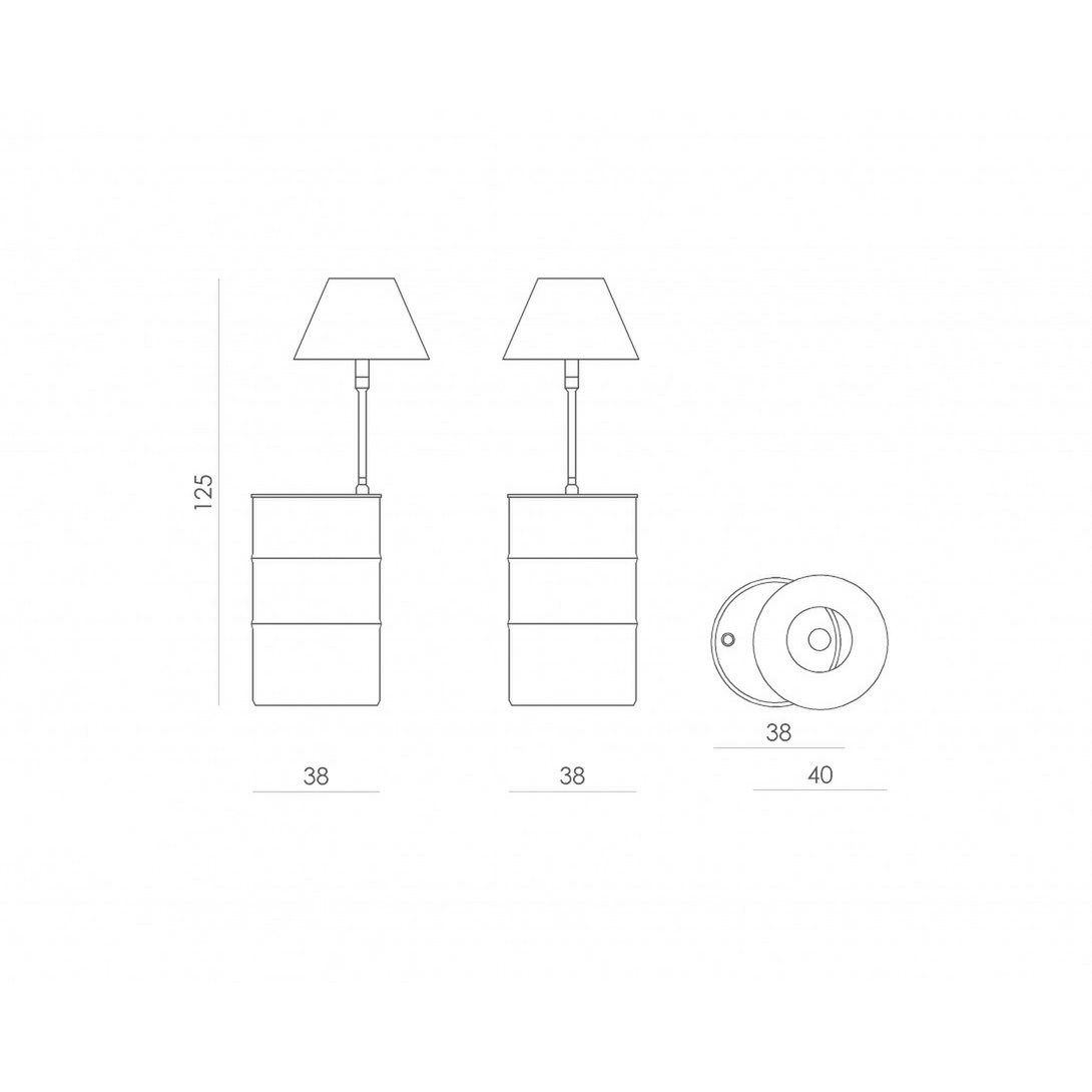 Gie El - Barrel Vloerlamp In Blauw - vloerlamp