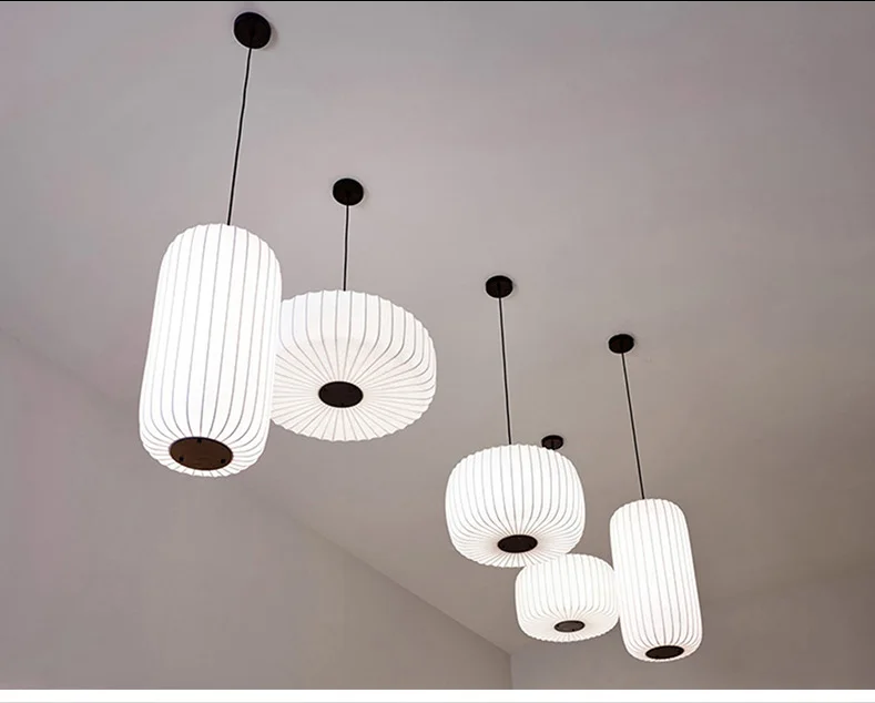 Modern Japanese Wabi Sabi Zijdehanglamp - plafondlampen - detail