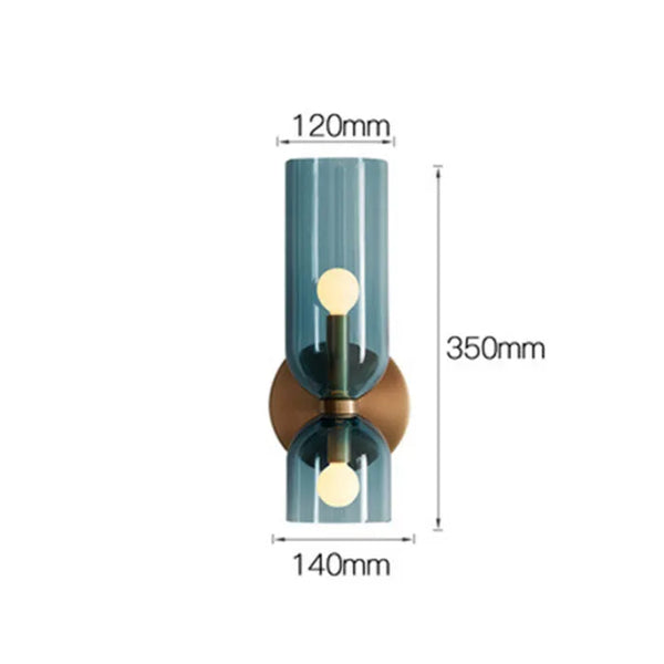 Dubbele Kop Glazen Wandlamp Led Sconce - wandlampen - gemonteerd