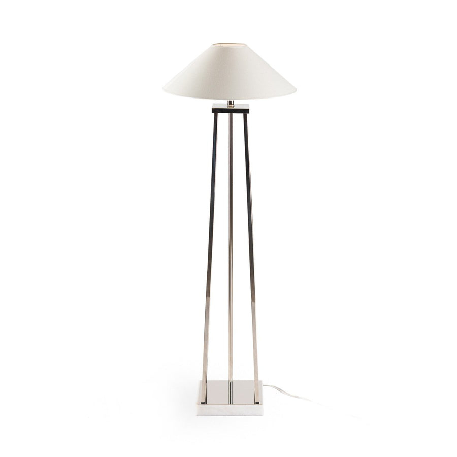 Alexandra Thai - Floor Lamp 25X25X127 White Marble/Nickel Metal Without Shade