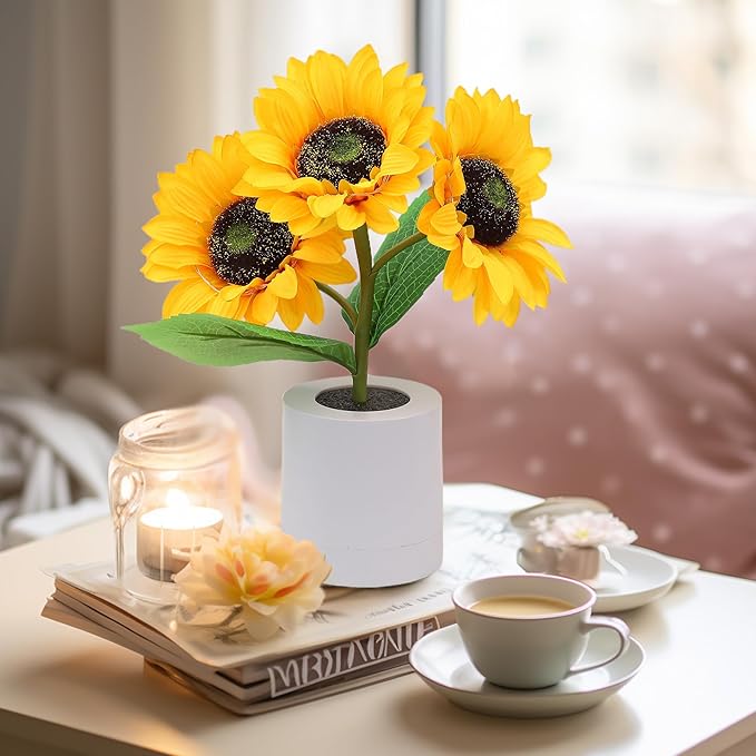 Fonkelende Zonnebloemlamp Voor Op Tafel - tafellampen - detail