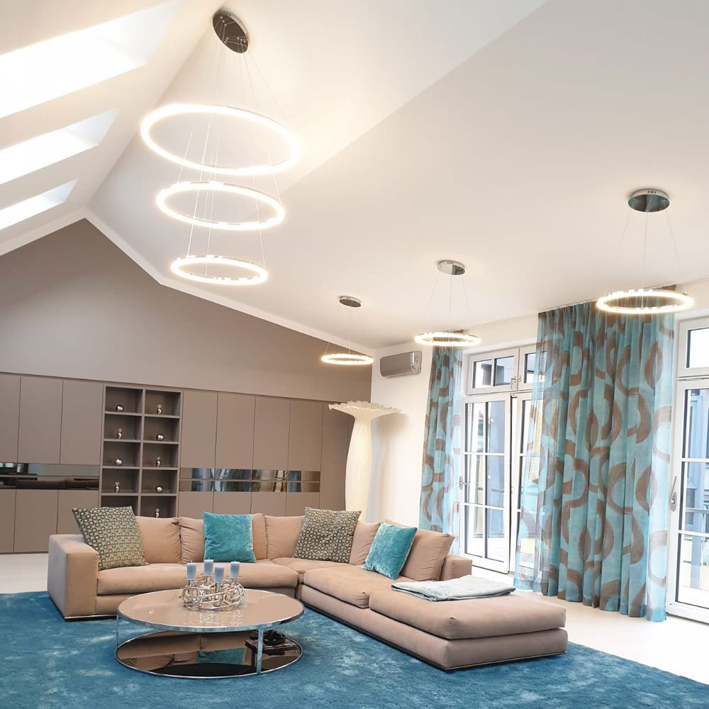 Skapetze - S.Luce Ring 80 Direct Of Indirect Led Pendelarmatuur - hanglampen - in de kamer